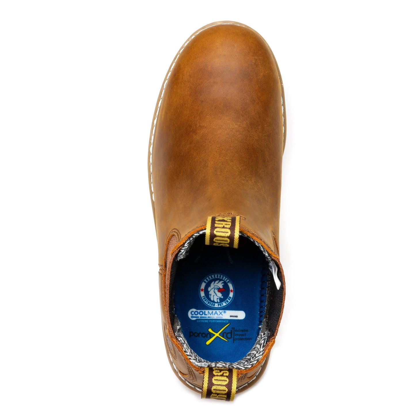 Botas de trabajo de cuña ROCKROOSTER Capitola para hombre, de 6 pulgadas, color marrón, SAP102