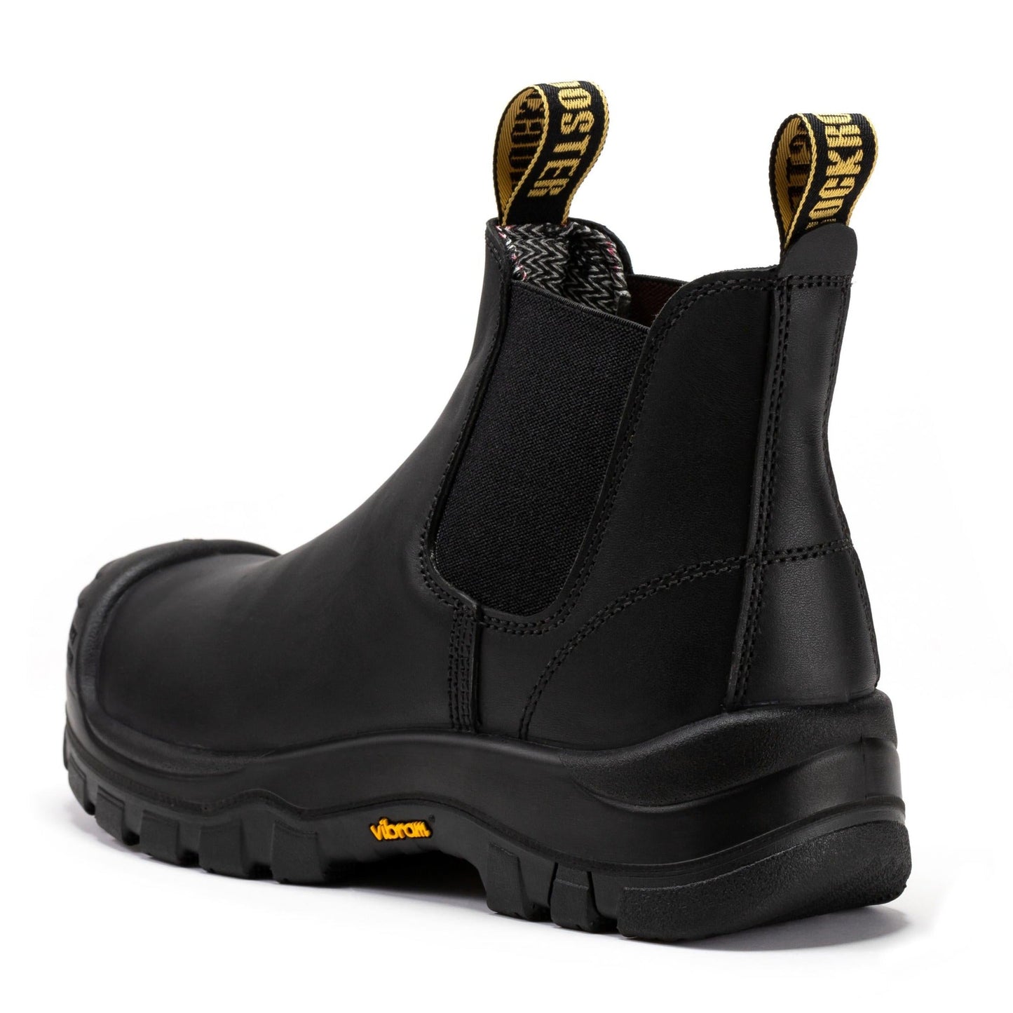 ROCKROOSTER Beaufort Botas de Trabajo de Cuero sin Cordones con Puntera Compuesta para Hombre, Negras, de 6 Pulgadas VAK630