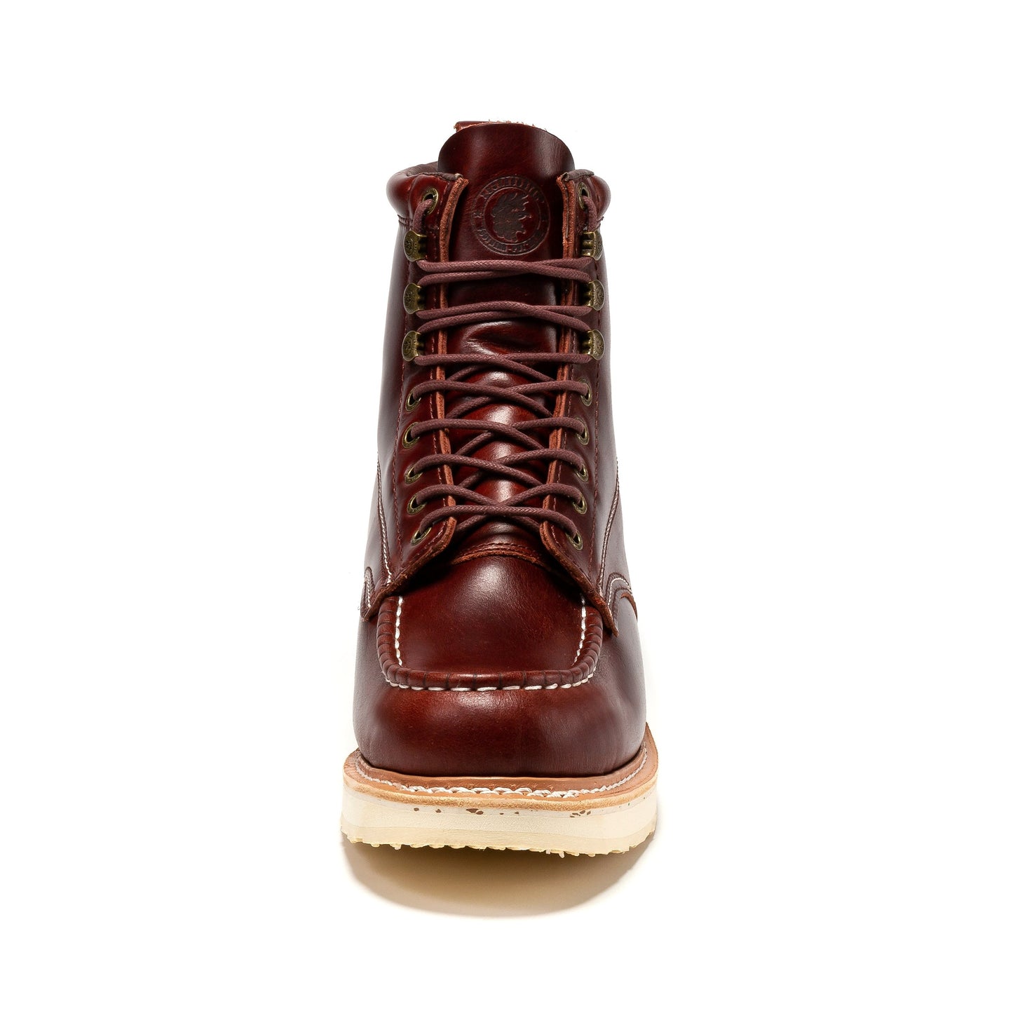 Botas de trabajo ROCKROOSTER Norwood Cherry Brown para hombre, 6 pulgadas, puntera blanda, cuña SAP600