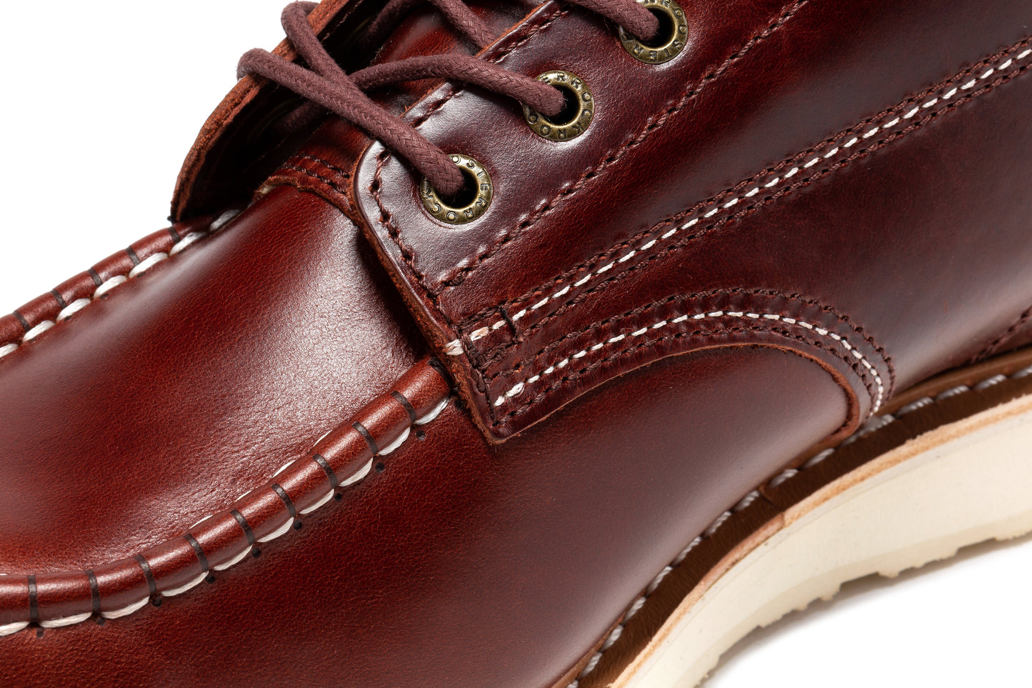 Botas de trabajo ROCKROOSTER Norwood Cherry Brown para hombre, 6 pulgadas, puntera blanda, cuña SAP600