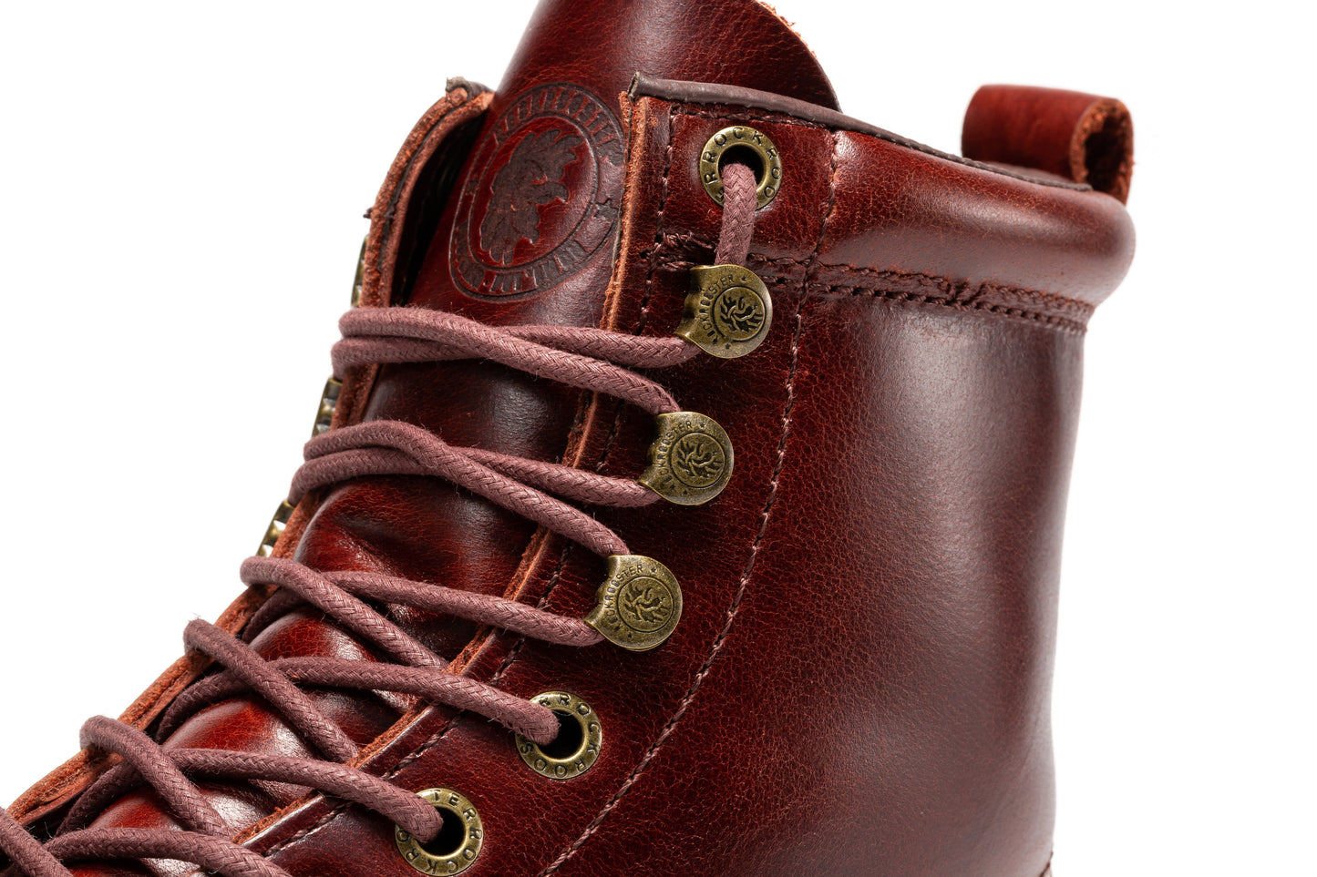 Botas de trabajo ROCKROOSTER Norwood Cherry Brown para hombre, 6 pulgadas, puntera blanda, cuña SAP600