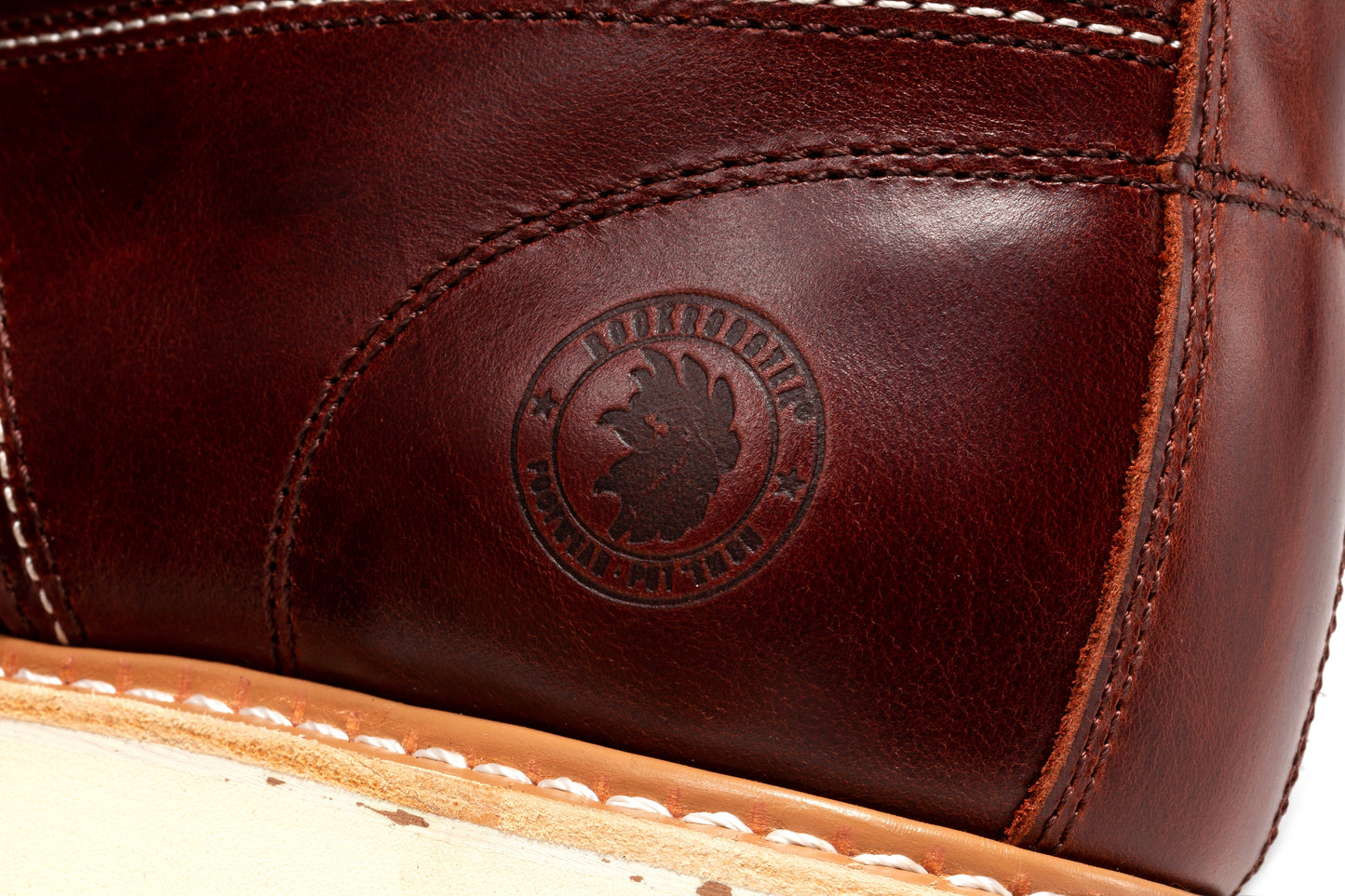 Botas de trabajo ROCKROOSTER Norwood Cherry Brown para hombre, 6 pulgadas, puntera blanda, cuña SAP600