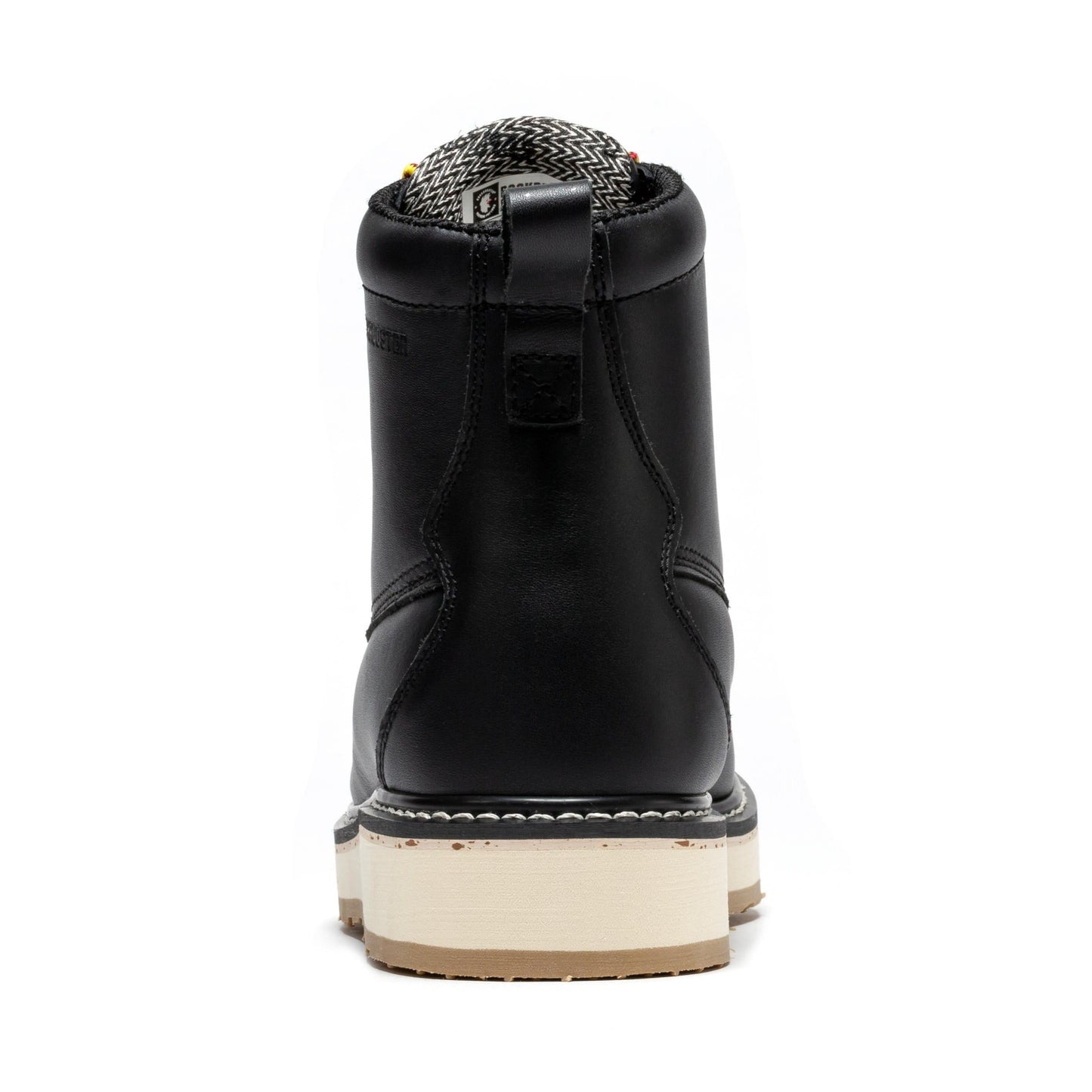 ROCKROOSTER Trinidad Botas de trabajo con puntera de acero y suela de cuña de 6 pulgadas para hombre, color negro, SAP2301