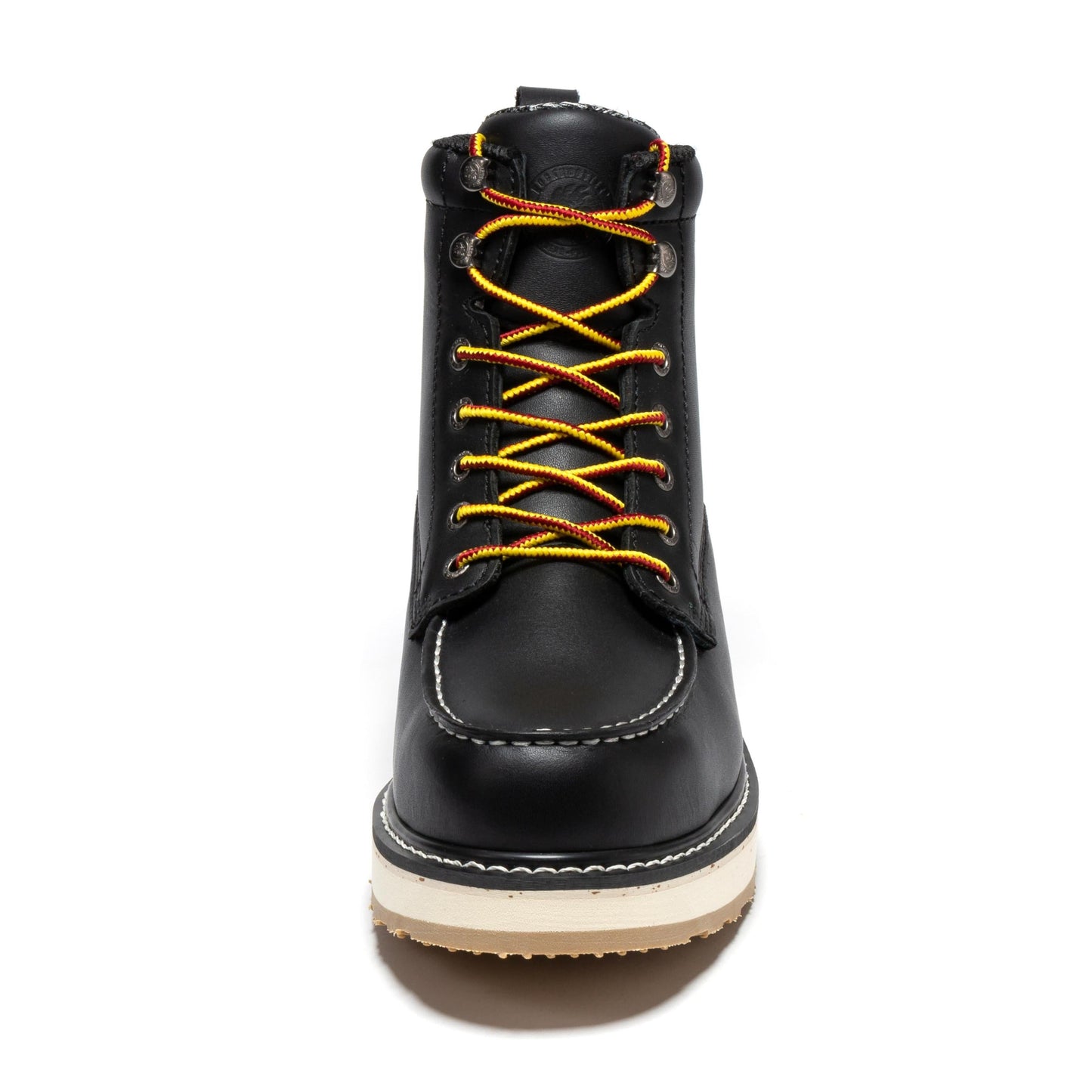 ROCKROOSTER Trinidad Botas de trabajo con puntera de acero y suela de cuña de 6 pulgadas para hombre, color negro, SAP2301