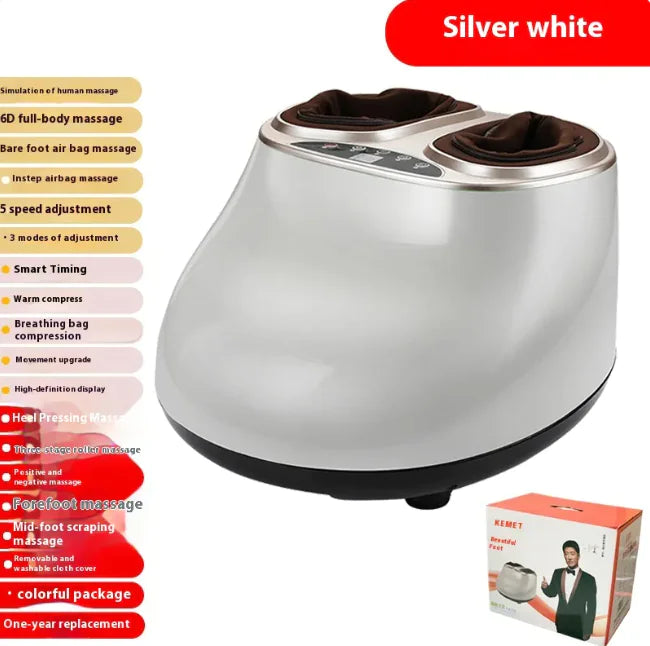 Automatic Shiatsu Foot Massager with Acupoint Kneading & Airbag – Home Electric Heat & Air Pressure Massage Machine