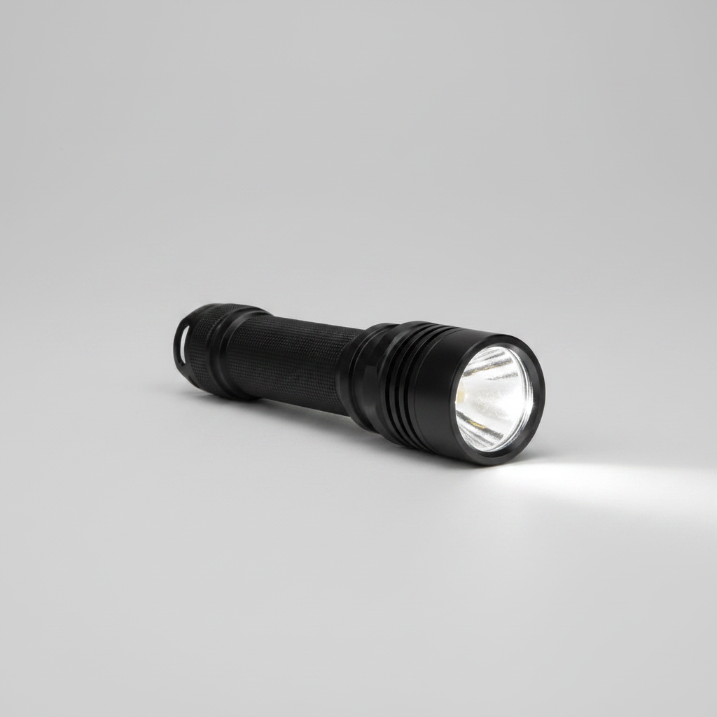 Rechargeable LED Flashlight | High Lumen Zoomable Torch with LCD Power Display