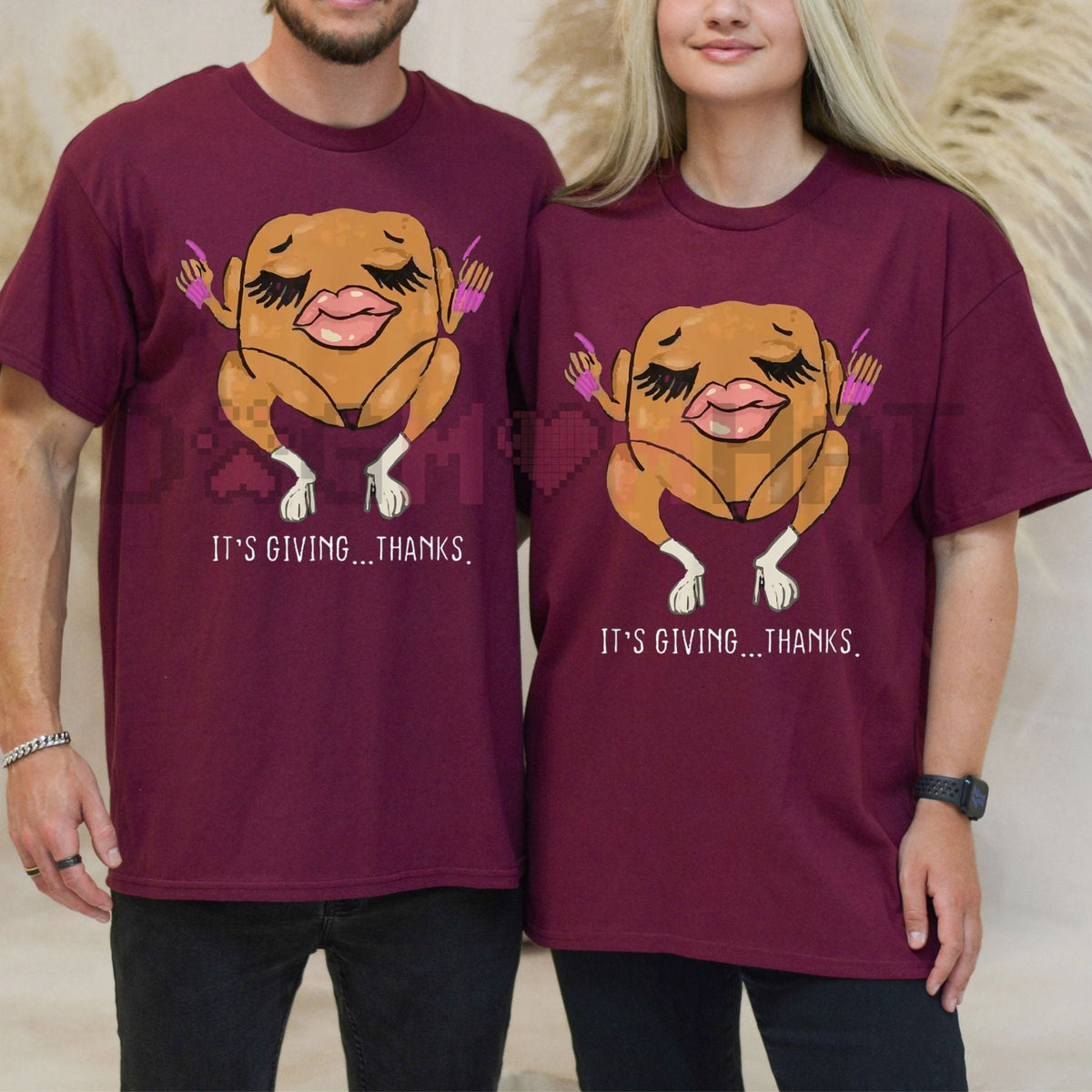 "It’s Giving Thanks" Thanksgiving Vibe Check T-Shirt – Viral Slang Modern Internet Humor Tee