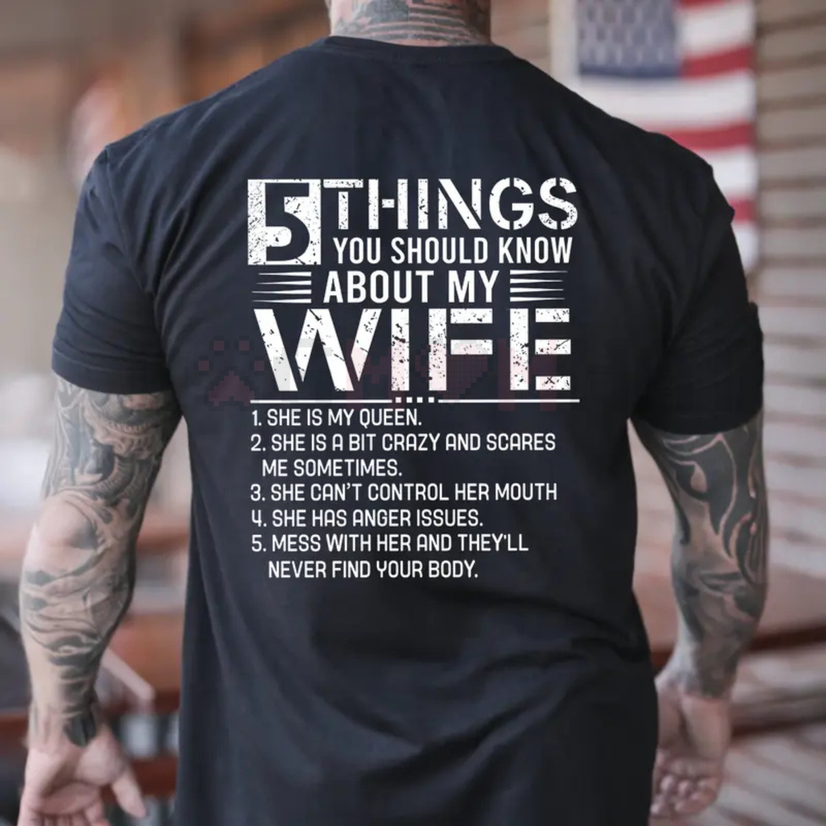 5 Things You Should Know About My Wife T-Shirt – Funny Husband Graphic Tee