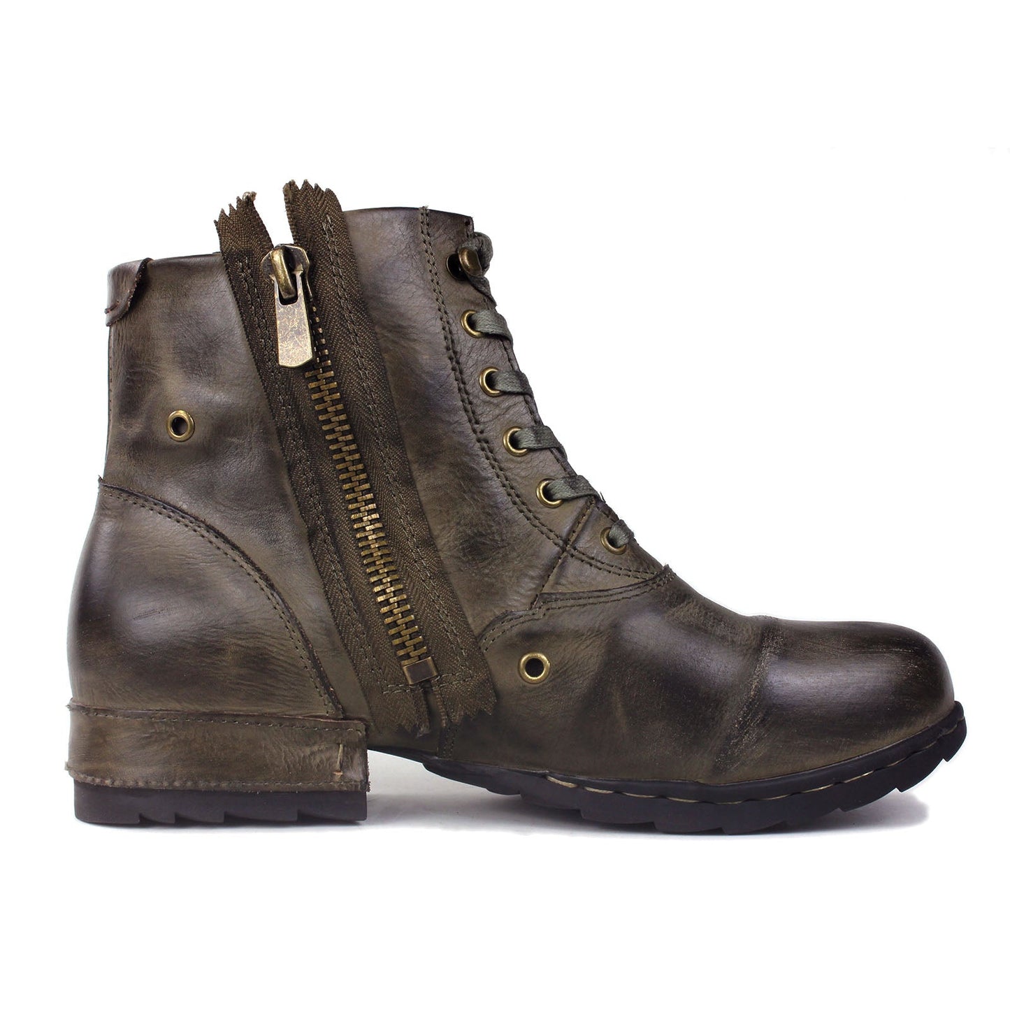 Botines de Cuero de Hombre Modelo Moto OS-5008-8-Retro-G