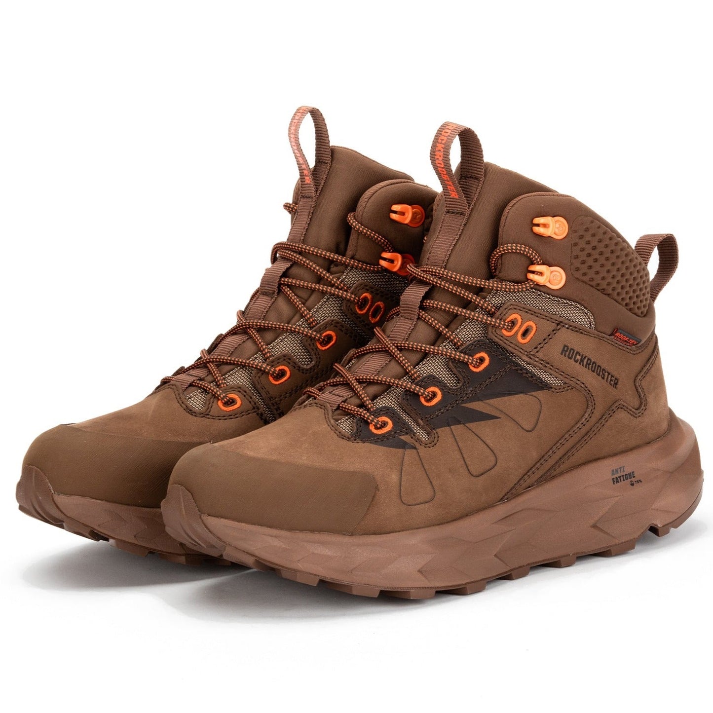 ROCKROOSTER Farmington Marrón Botas de Senderismo Impermeables de 6 Pulgadas con Suela VIBRAM® OC21031