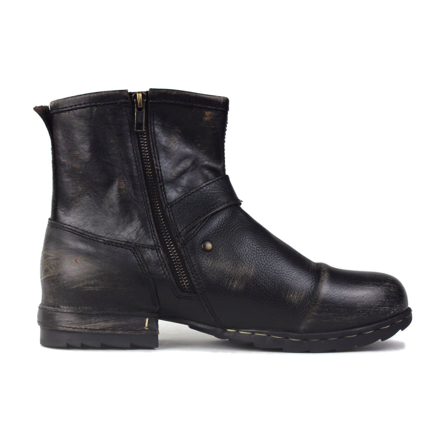 Botines de cuero para hombre OS-5008-1-BS