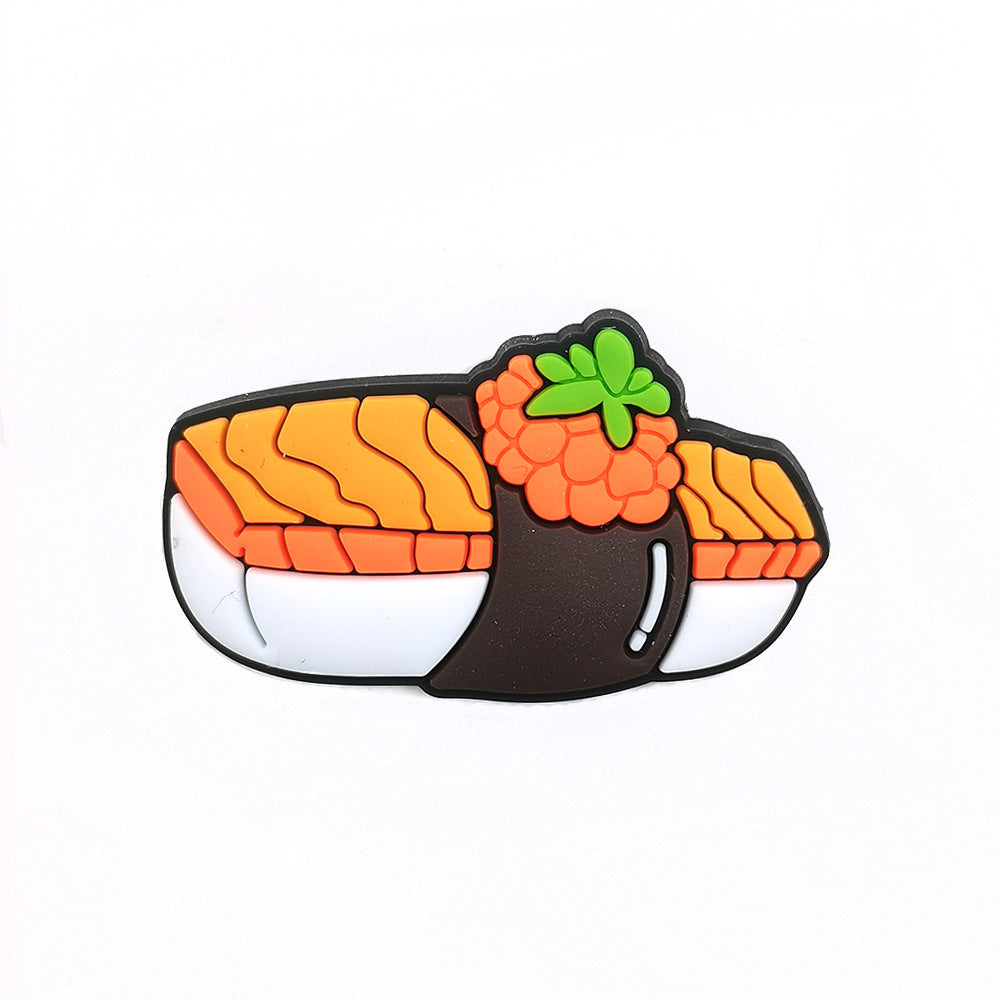 Cartoon Food Hole Shoes Shoe Ornament Shoe Buckle PVC Eva Sandals Decorative Accessories