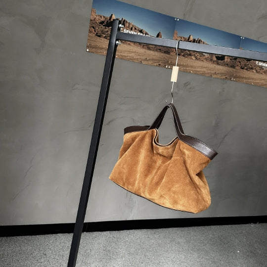 Matte Leather Simple Tote Bag Travel Bag
