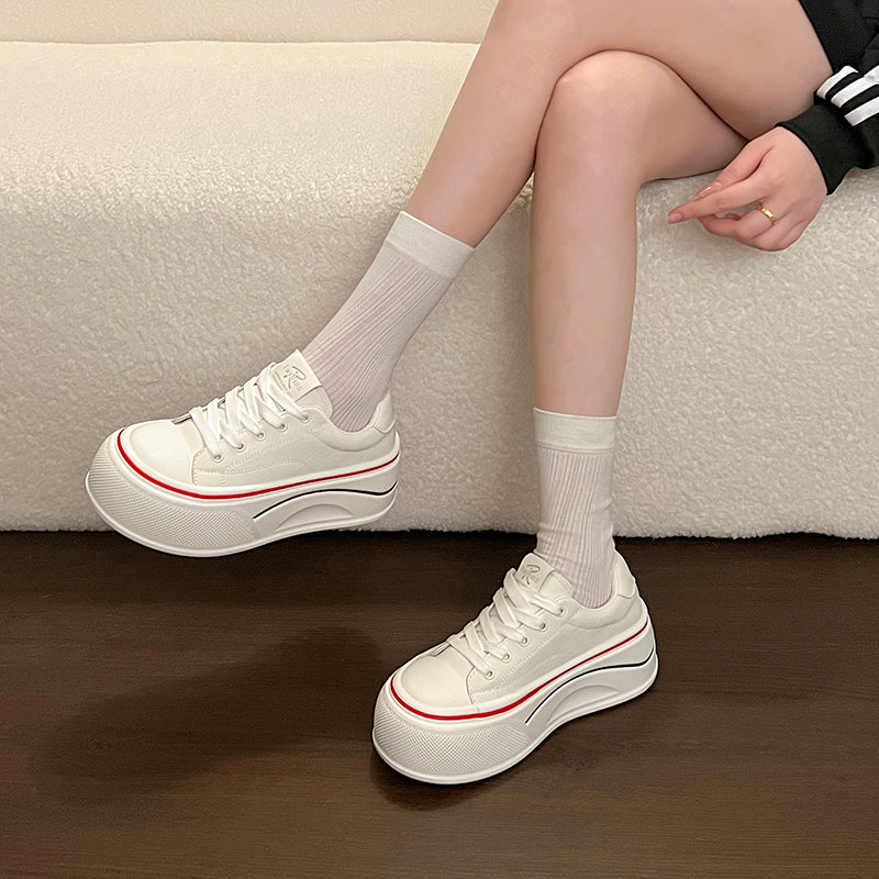 Bestseller Retro Skate Sneakers Women, Summer New Arrival Versatile Round-Toe White Sneakers, Casual German Army Trainers