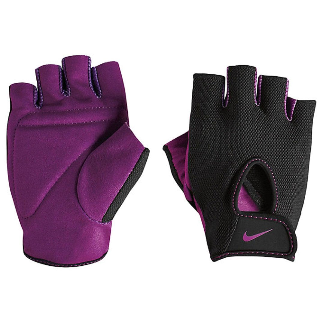 Nike Womens Fundamental Training Gloves (Black/Bold Berry Large)
