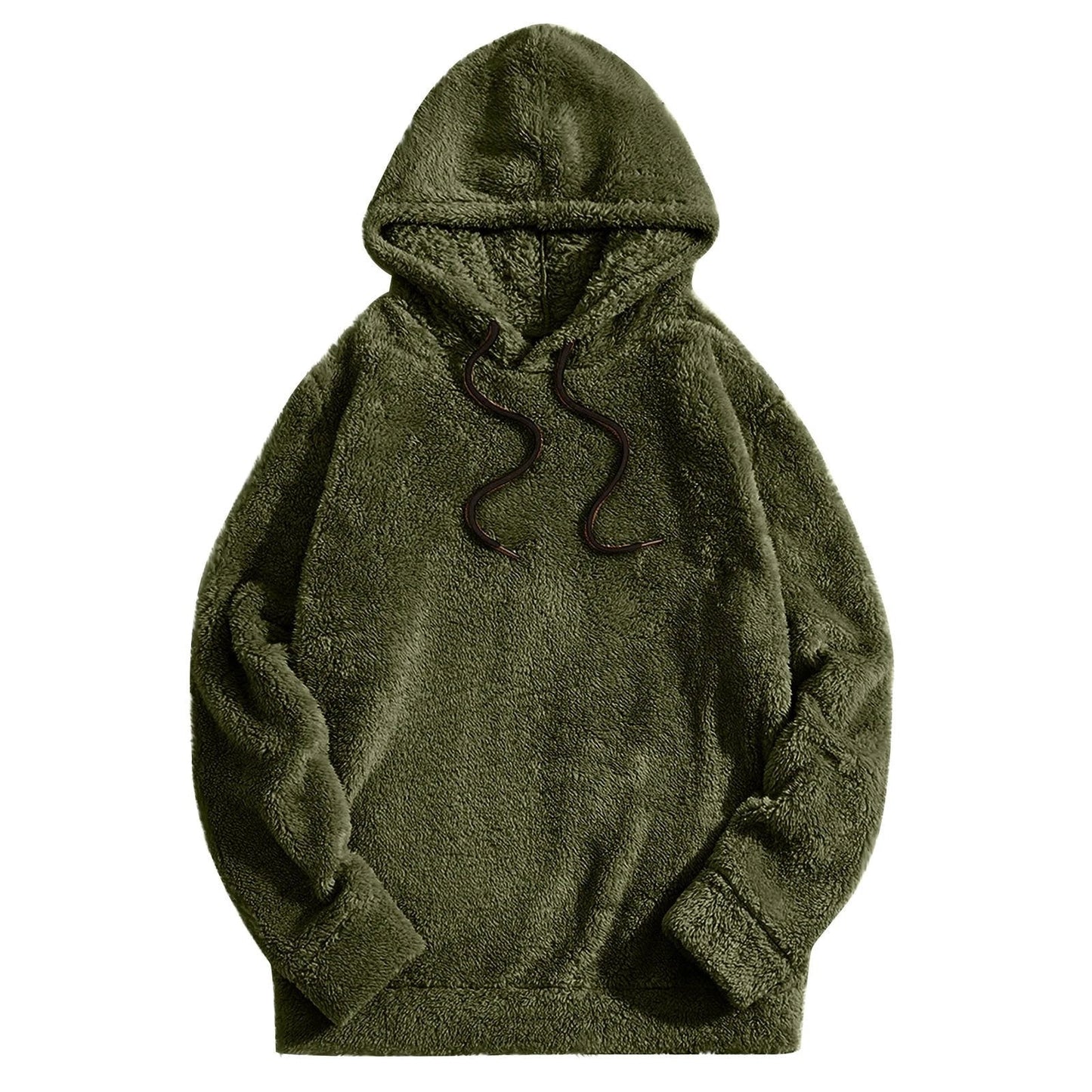 Men's Thick Double-sided Casual Loose Long-sleeved Hooded Sweater