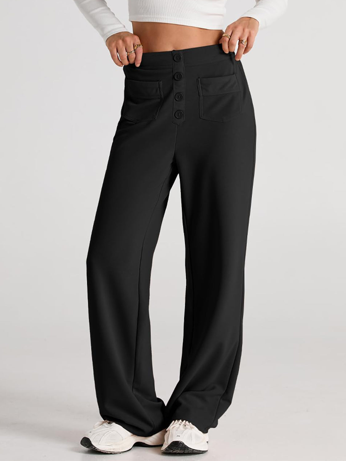 Pantalón ancho de talle alto
