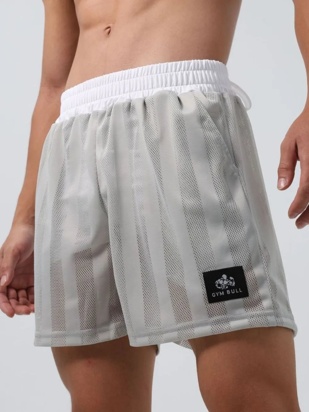Pantalones cortos de hombre de talla grande con cintura elástica