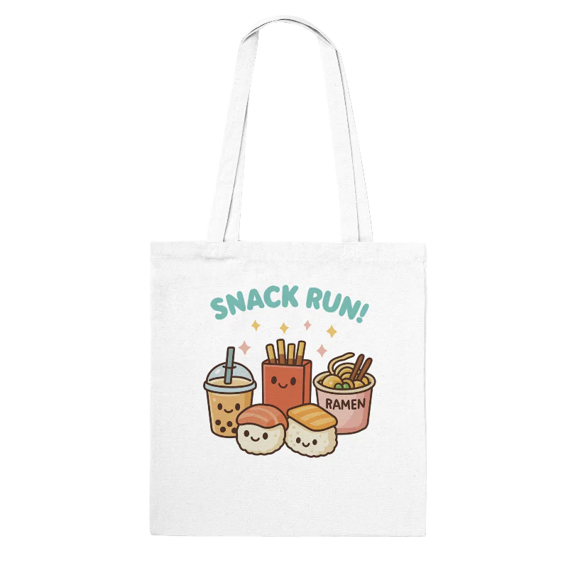 Bolso tote kawaii "Snack Run"