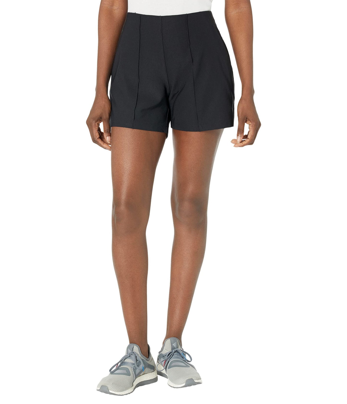 adidas Womens Standard Pintuck Five Inch Pull On Short Black Large