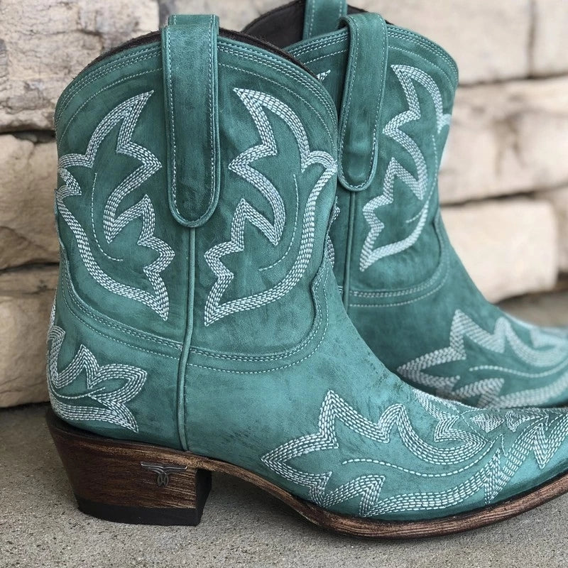 Women's Embroidered Pointed-Toe Boots