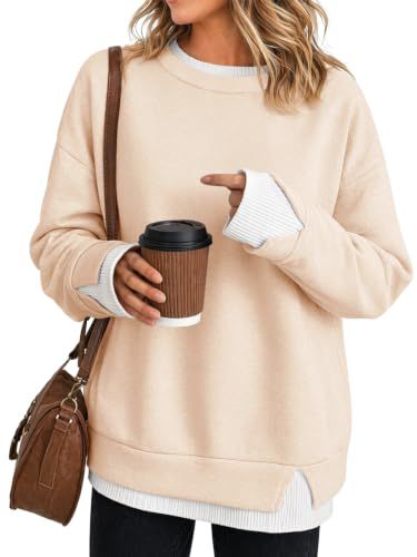 2026 Autumn New European And American Cross-Border Women's Top, Fashionable And Versatile, Loose Casual Style, Faux Two-Piece Long-Sleeve Sweatshirt