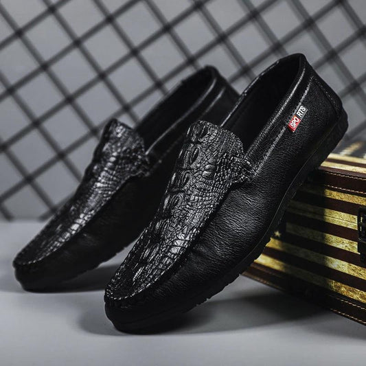 Zapatos casuales de hombre sin cordones con estampado