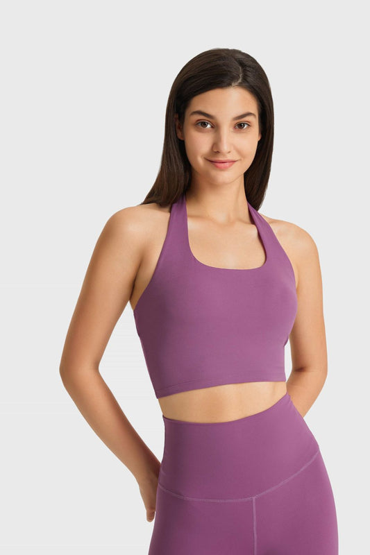 Sujetador deportivo transpirable con cuello halter Millennia