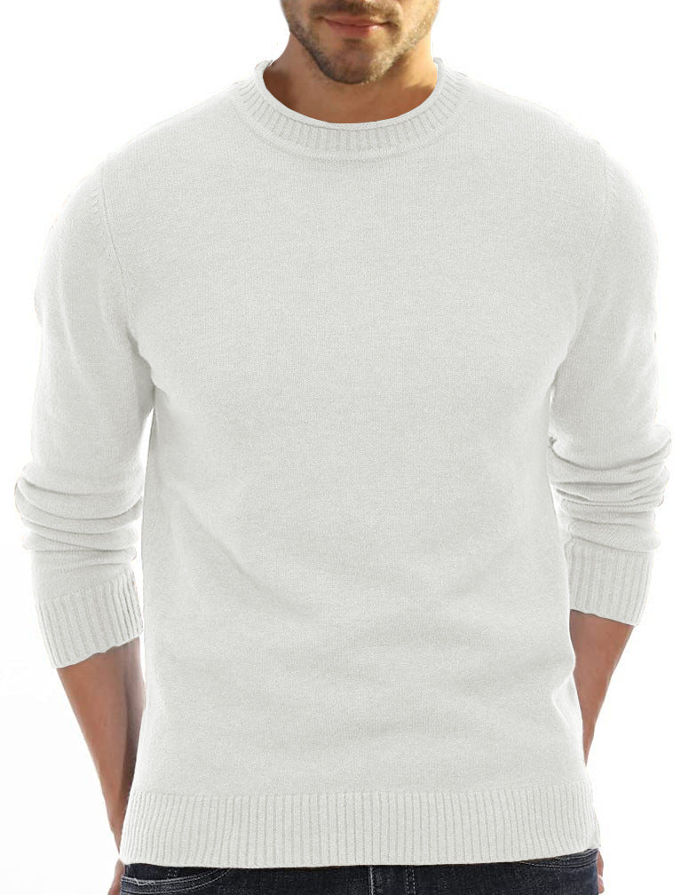 Solid-color Men's Knitwear Casual Sweater