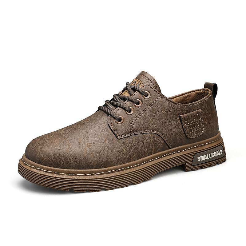 Men's Leather Low-Top Casual Boots
