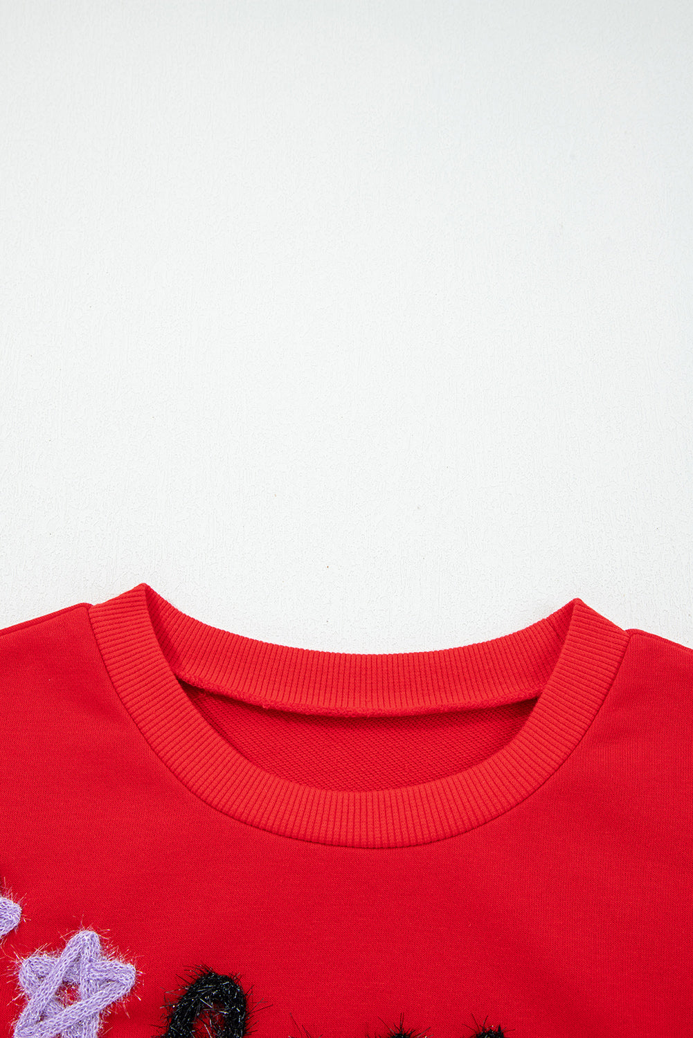 Sudadera de Manga Globo con Letras Bordadas "How Bout Them Dawgs" en Rojo Fuego