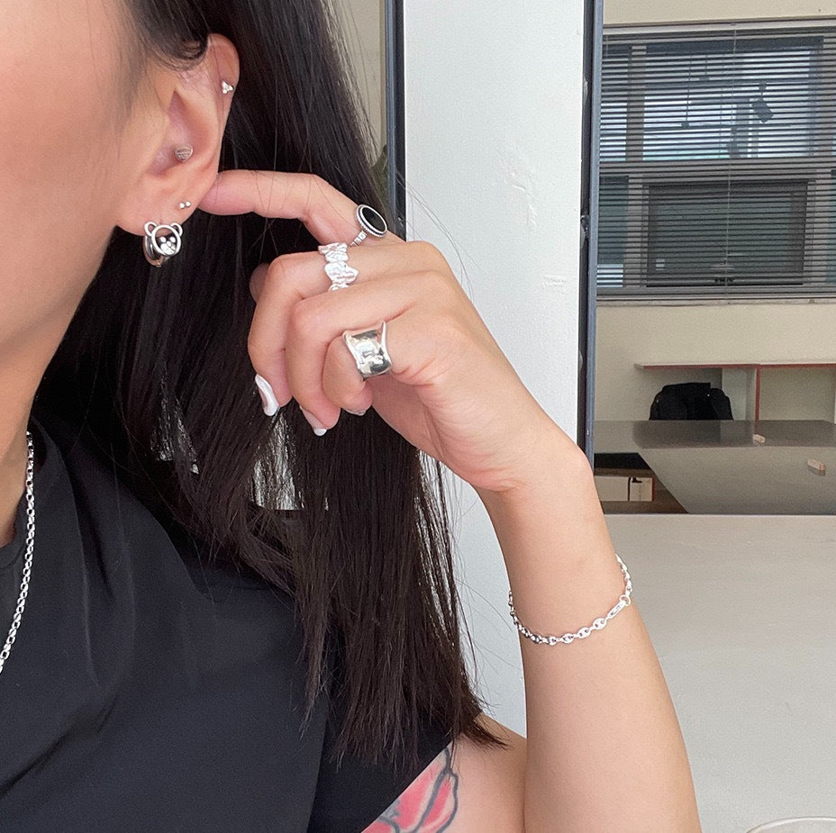 S925 Silver Hollow-out Earrings