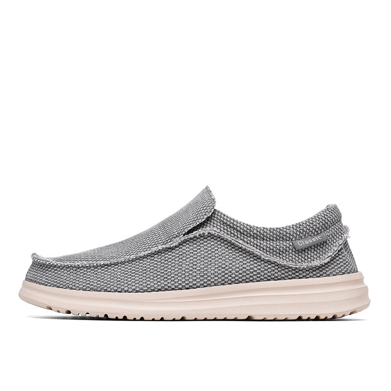 Men's Extended-Size Canvas Slip-On Flats