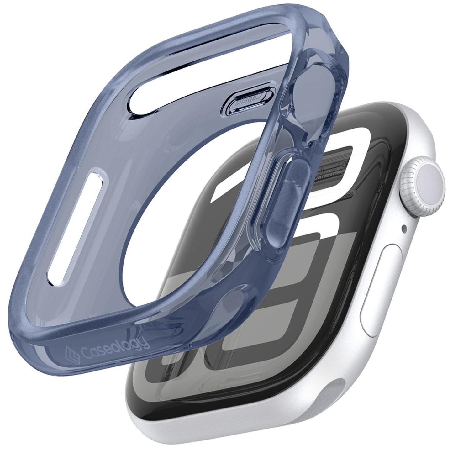 Caseology Capella Designed for Apple Watch Series 10 for Apple Watch Case (46mm) (2024) - Clear Navy