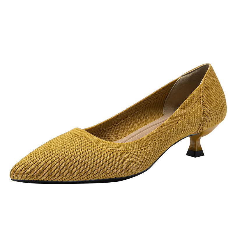 Women's Pointed-Toe Knit Heels