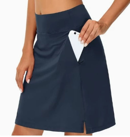 Casual Sporty Tennis Skirt-pants, Faux Two-piece, Mid-length Yoga And Fitness, Hot-selling Women's Personalized Style