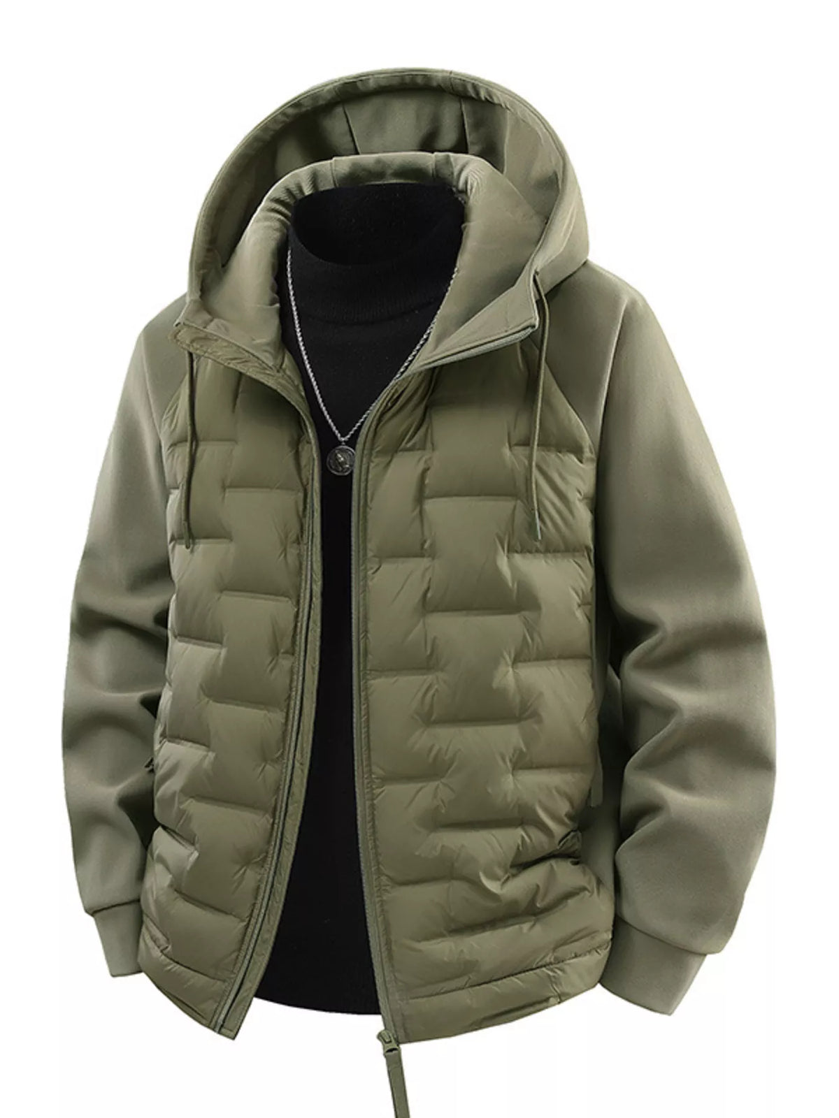 Men's Plus Size Hooded Padded Jacket