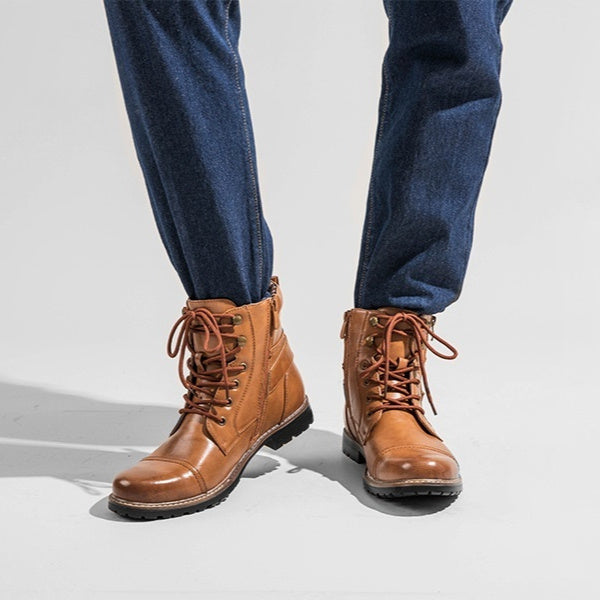 Men's Double Zipper Boots