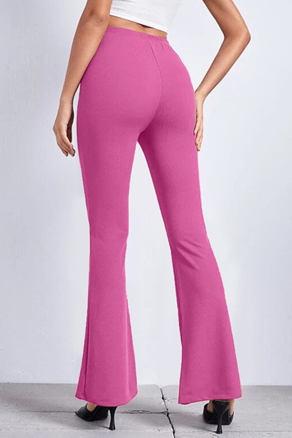 Pantalones de campana de tiro alto