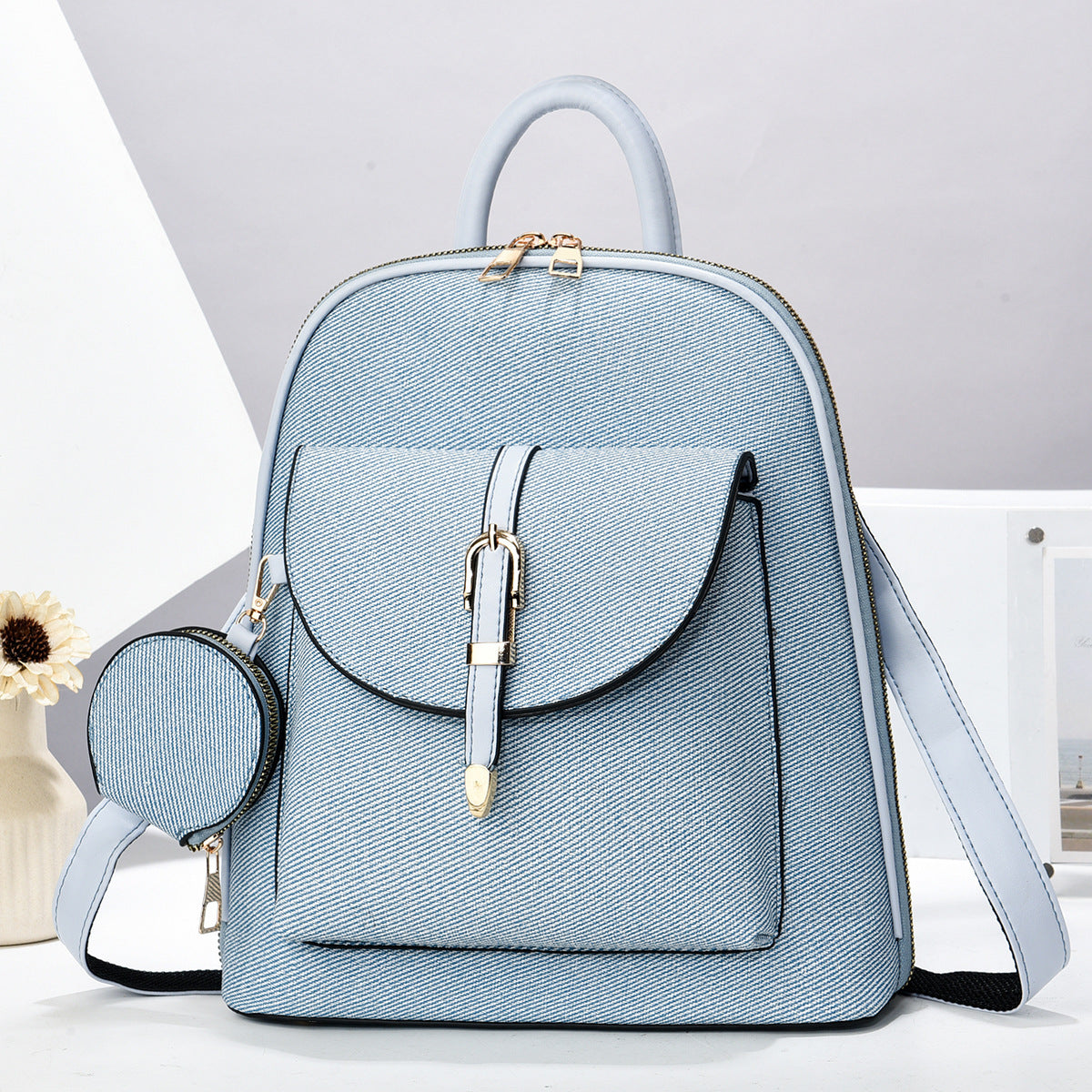 Multi-functional One-shoulder Ladies Travel Backpack Crossbody