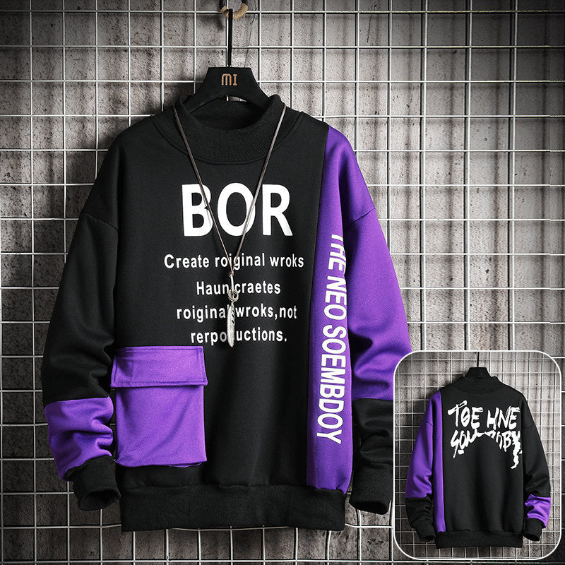 Velvet Padded Thickened Sweater Men's Autumn And Winter New Ins Coat Trendy Loose Long Sleeve Winter Clothing Top Clothes