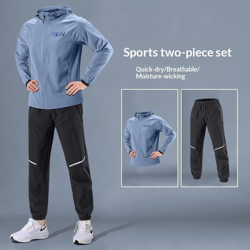 Mens Sportswear Set Hikingtraining Long Pants Fitness Apparel