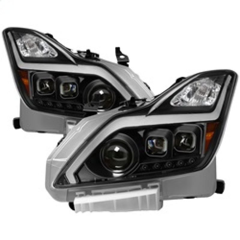 xTune Infiniti G37 Coupé (sin AFS) 08-15 Faros Proyector - Negros PRO-JH-IG3708-2D-LB-BK