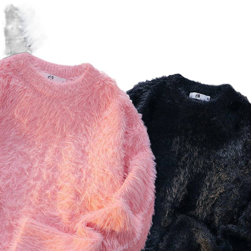 Warm Crew-neck Knit Sweater Womens New Winter Style