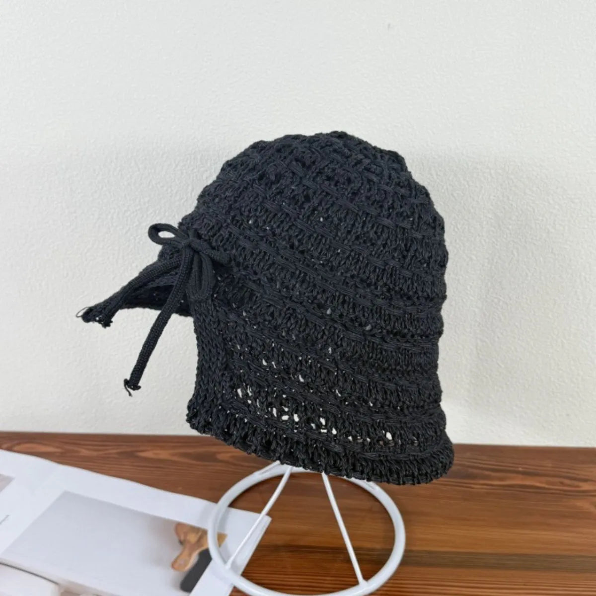 Crochet Bucket Hat with Drawstring