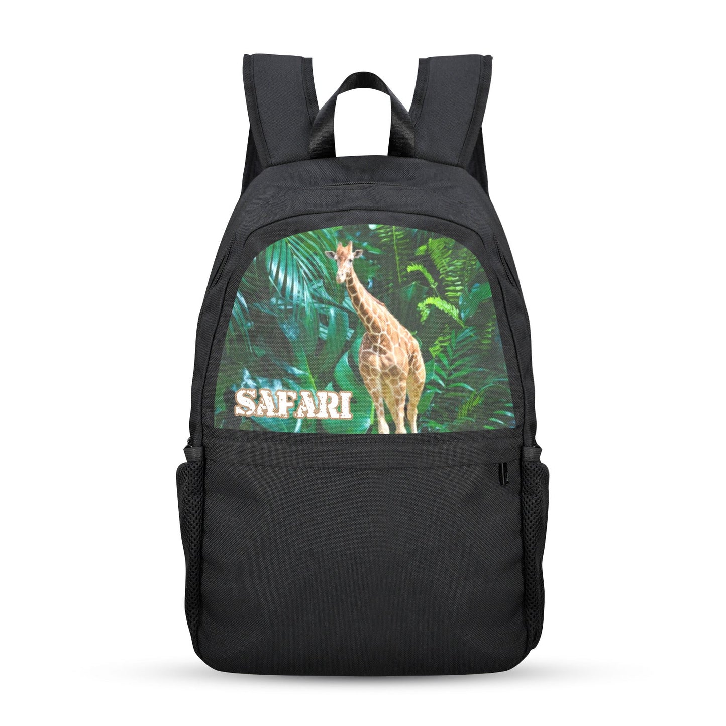 Giraffe on Safari Casual School Backpack | Upper Part Printing