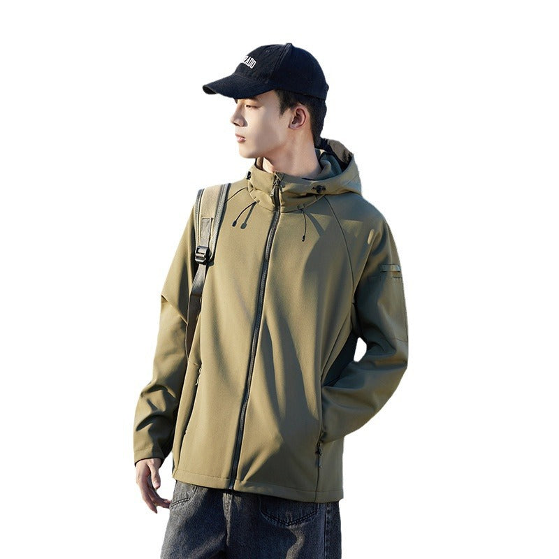 Soft Shell Jacket Waterproof Windcheater Fleece Padded Coat