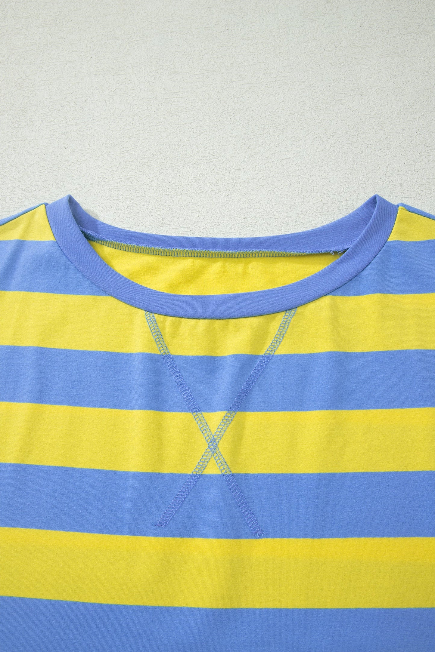 Yellow Stripe Dolman Tee Drawstring Skort Athletic 2pcs Set