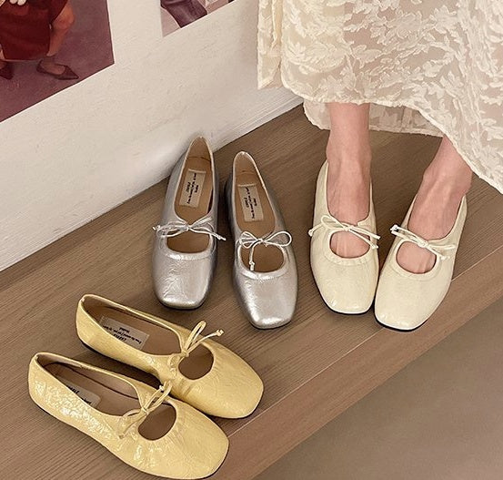Flat French Gentle Wanwan Shoes For Women, 2026 New Spring Soft Sole Versatile Grandma Flats, Ladies Dress Shoes For Matching Dresses