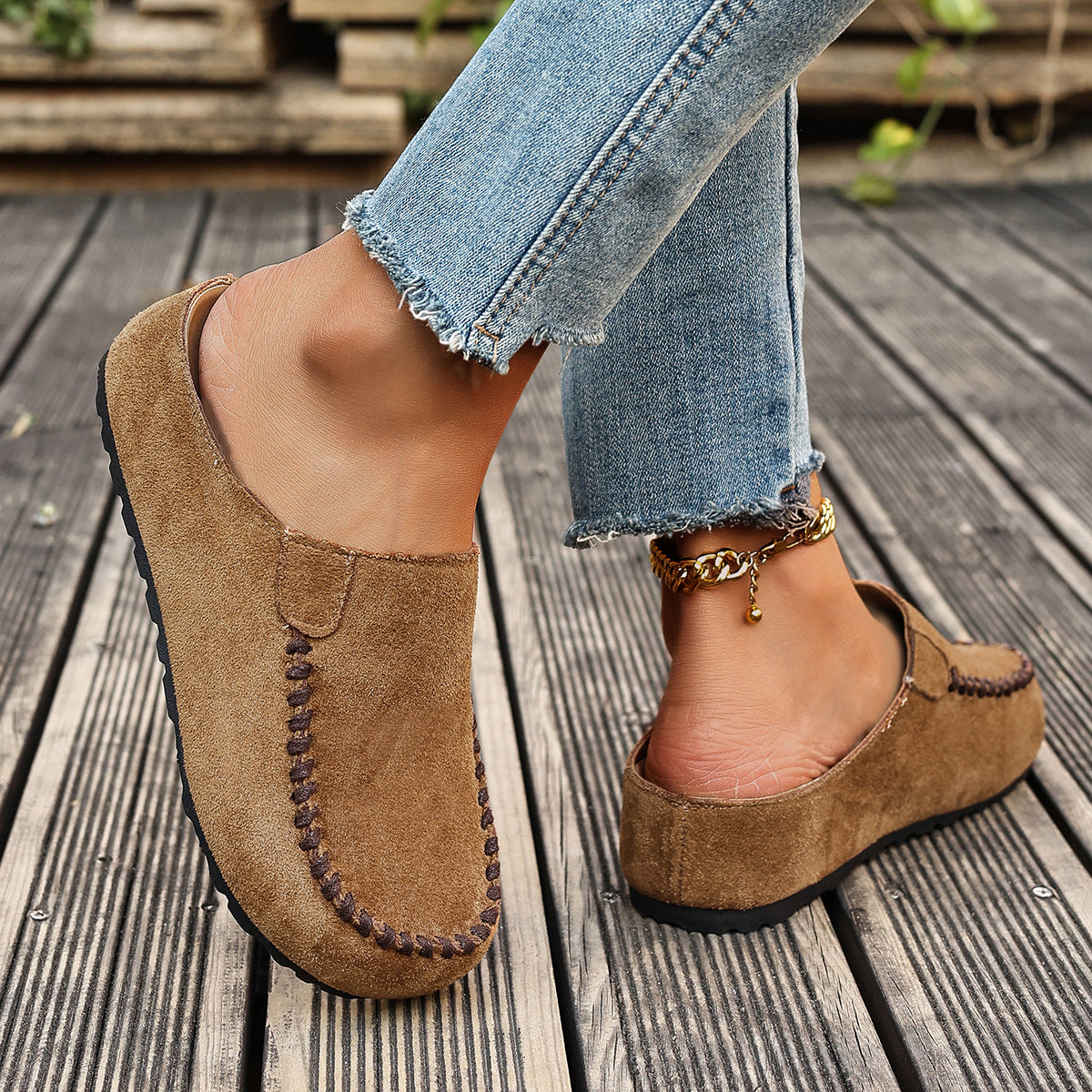 Women's Outdoor Closed-Toe Half-Slippers